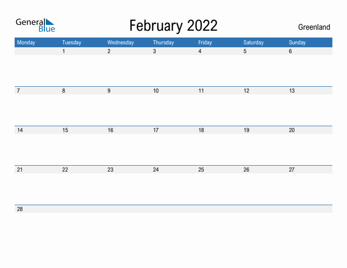 Fillable February 2022 Calendar