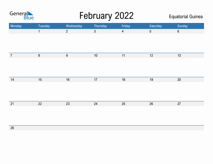 Fillable February 2022 Calendar