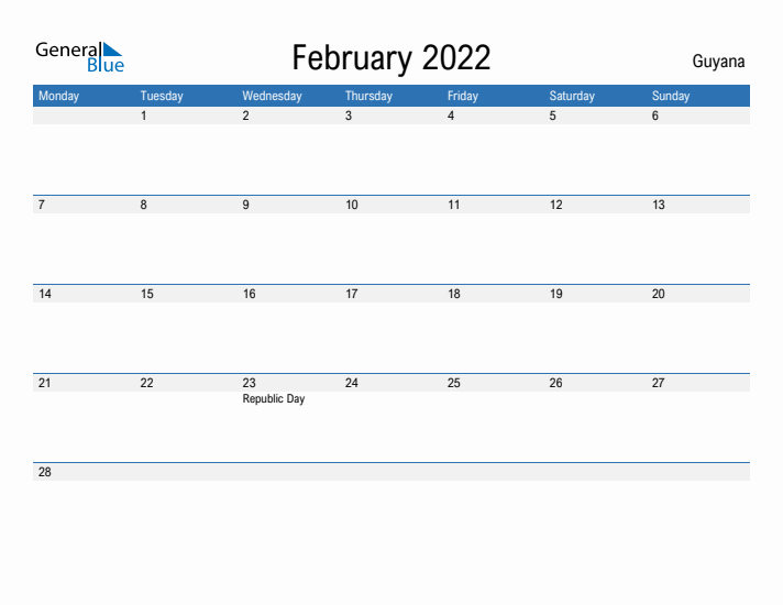 Fillable February 2022 Calendar