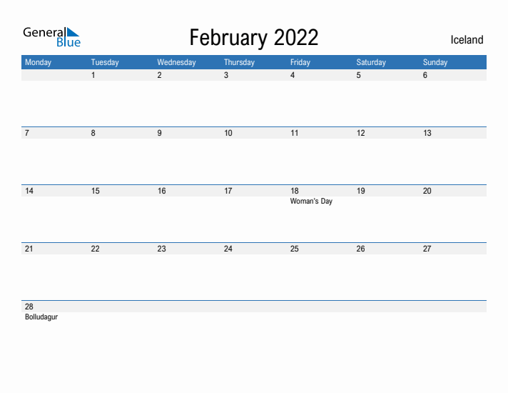 Fillable February 2022 Calendar