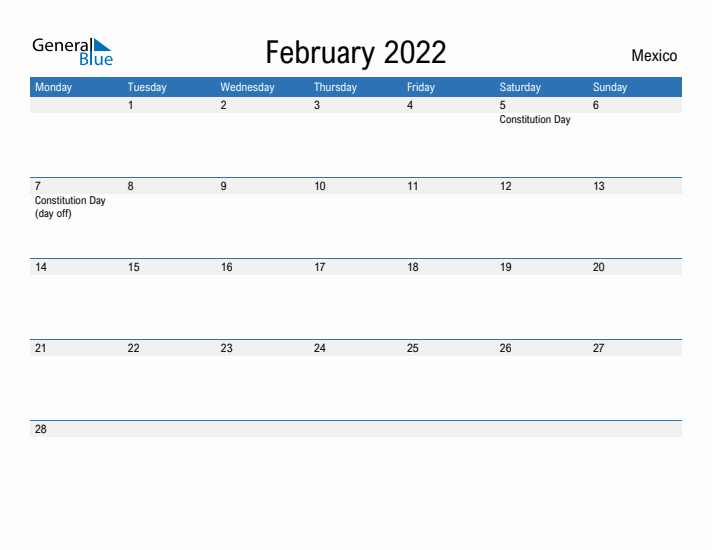 Fillable February 2022 Calendar