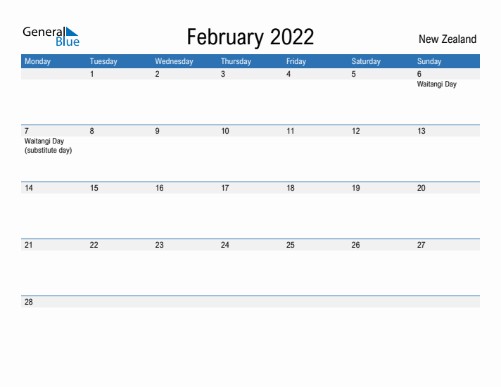 Fillable February 2022 Calendar