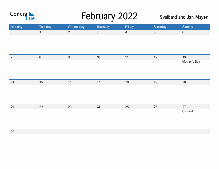 Fillable February 2022 Calendar