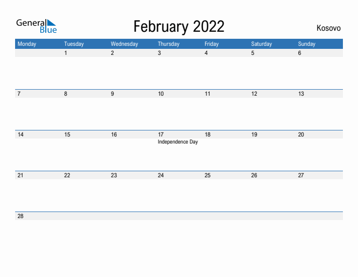 Fillable February 2022 Calendar