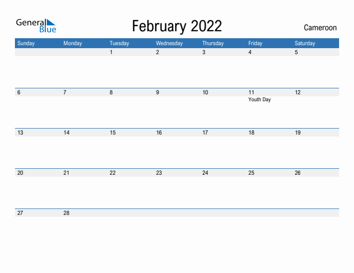 Fillable February 2022 Calendar