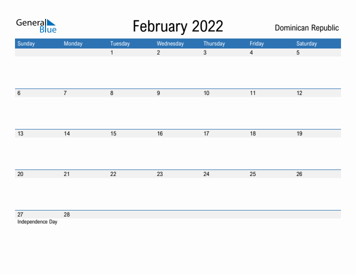 Fillable February 2022 Calendar