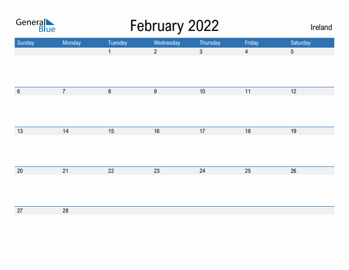 Fillable February 2022 Calendar