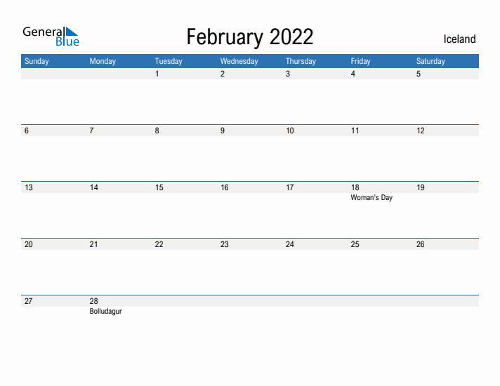 Fillable February 2022 Calendar