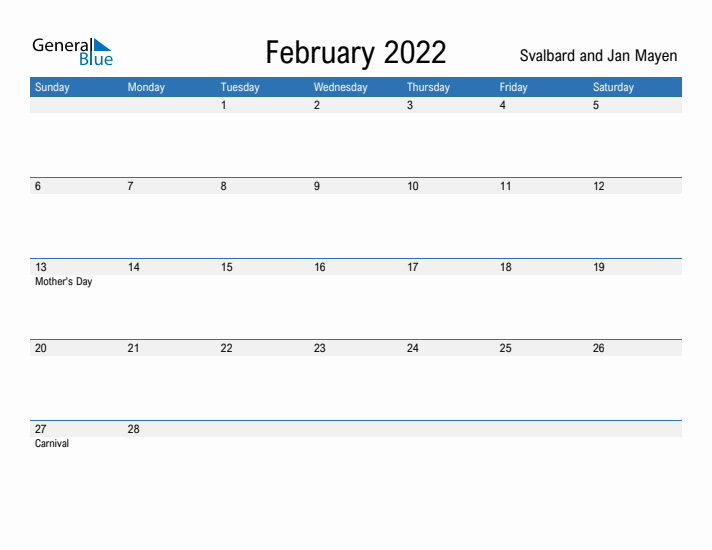 Fillable February 2022 Calendar