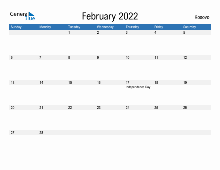 Fillable February 2022 Calendar