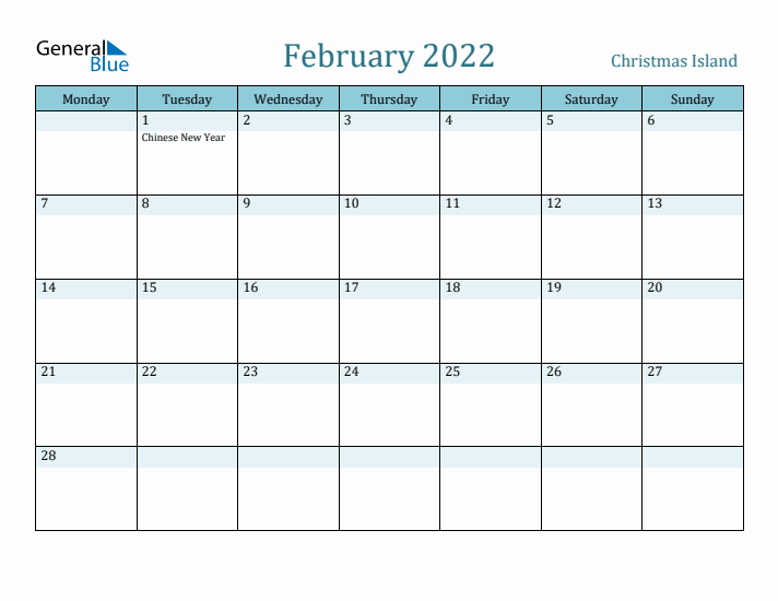 February 2022 Calendar with Holidays