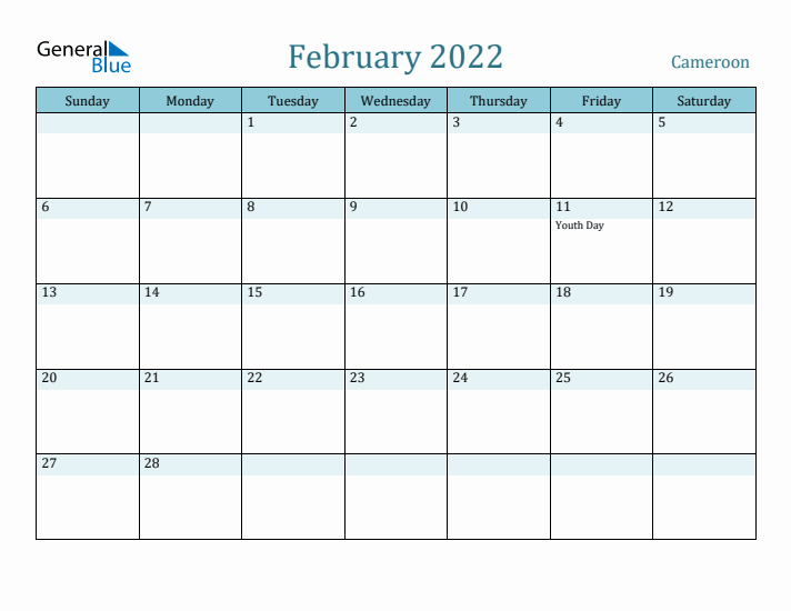 February 2022 Calendar with Holidays