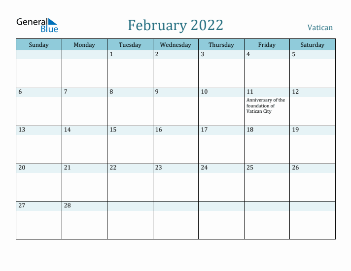 February 2022 Calendar with Holidays