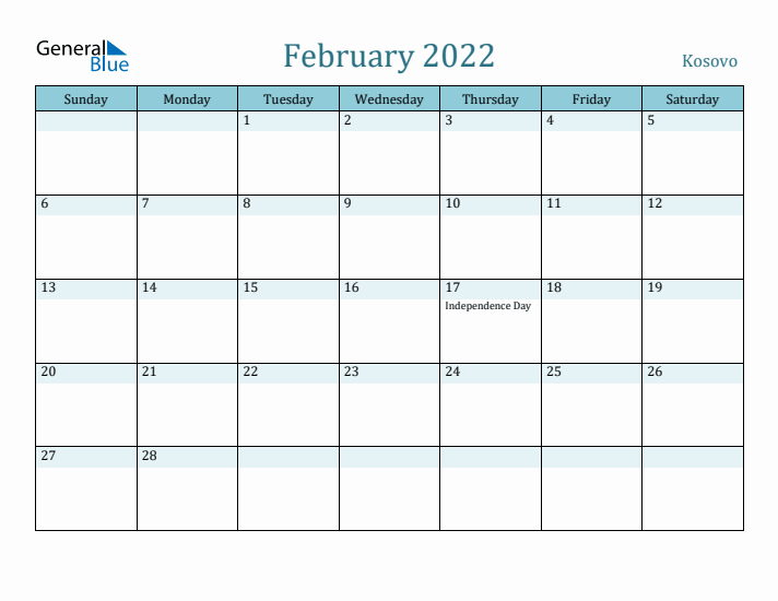 February 2022 Calendar with Holidays