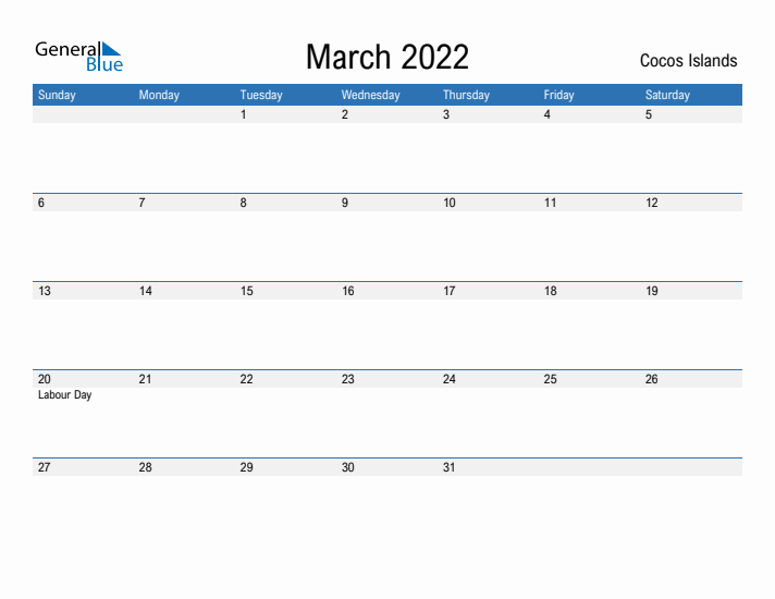 Fillable March 2022 Calendar