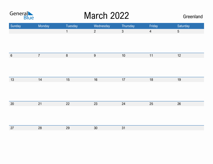 Fillable March 2022 Calendar