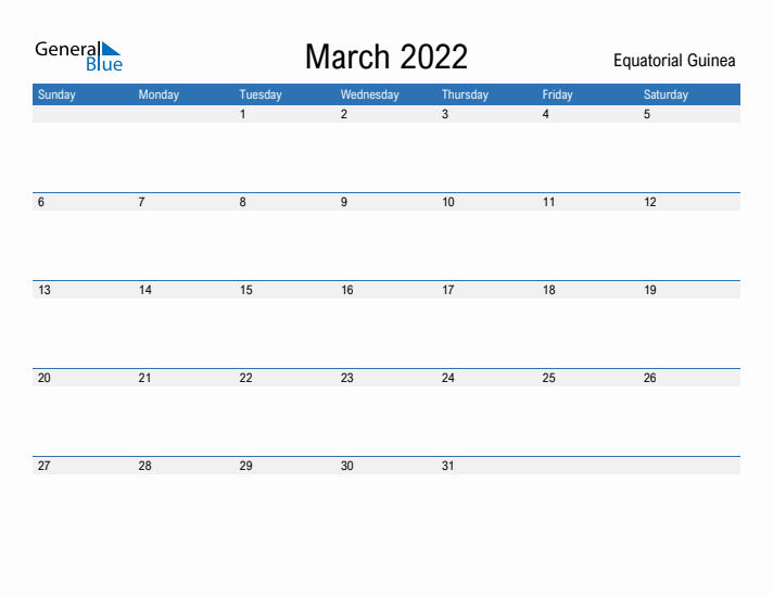 Fillable March 2022 Calendar