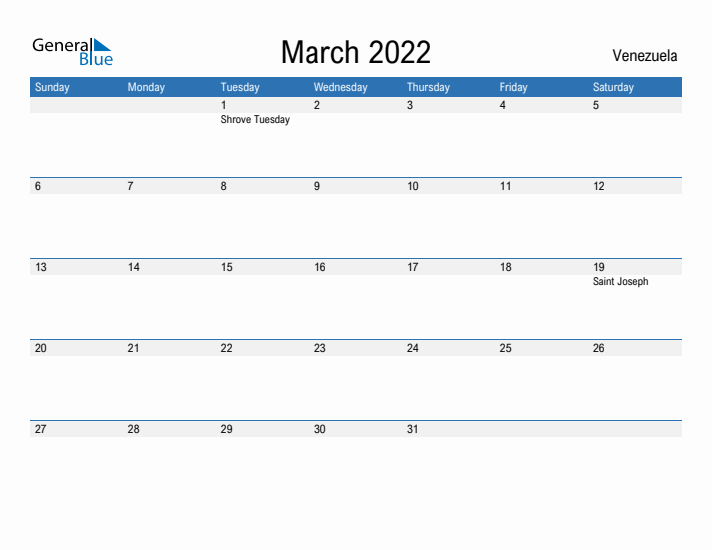 Fillable March 2022 Calendar