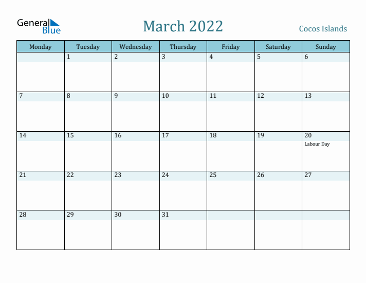 March 2022 Calendar with Holidays