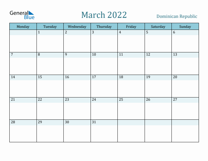 March 2022 Calendar with Holidays