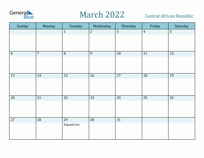 March 2022 Calendar with Holidays