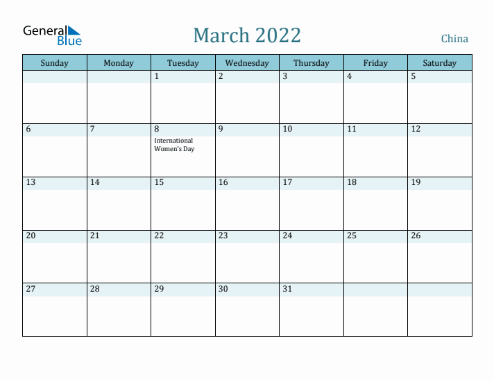 March 2022 Calendar with Holidays