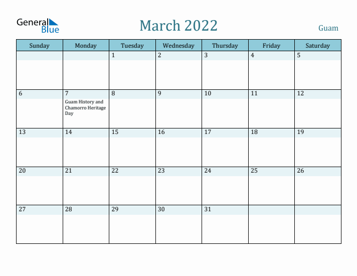 March 2022 Calendar with Holidays