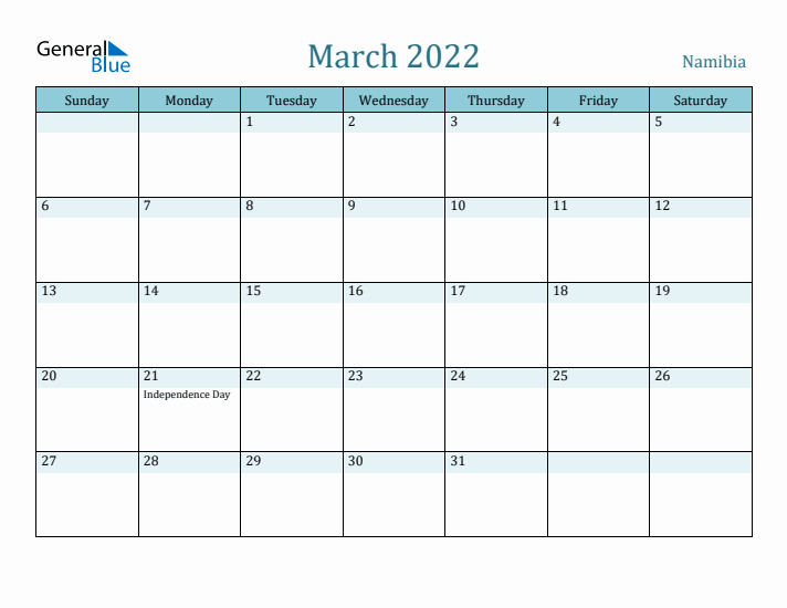 March 2022 Calendar with Holidays