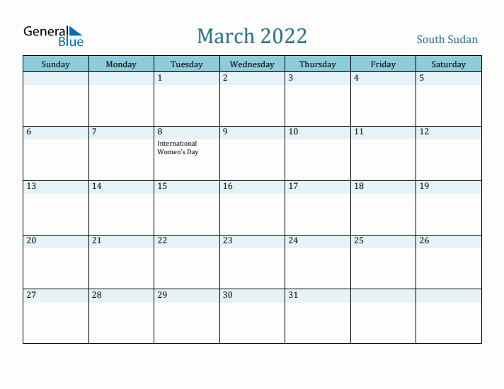 March 2022 Calendar with Holidays