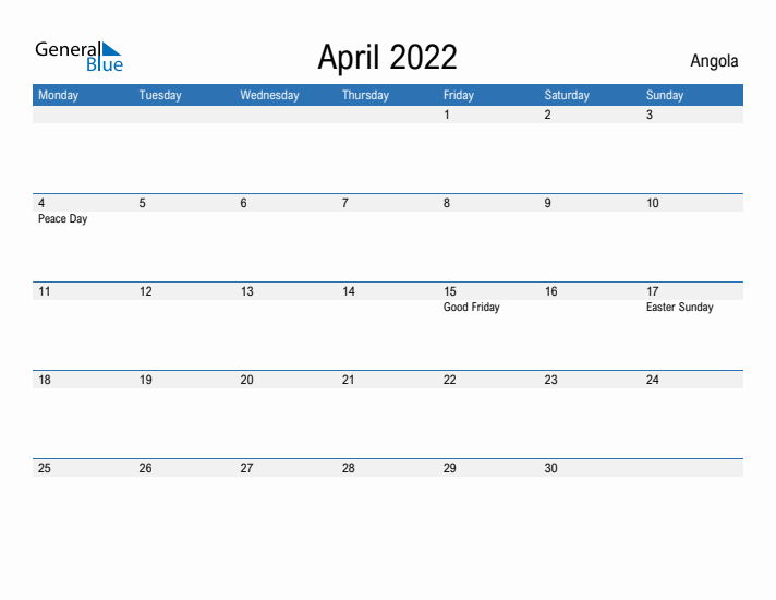 Fillable April 2022 Calendar