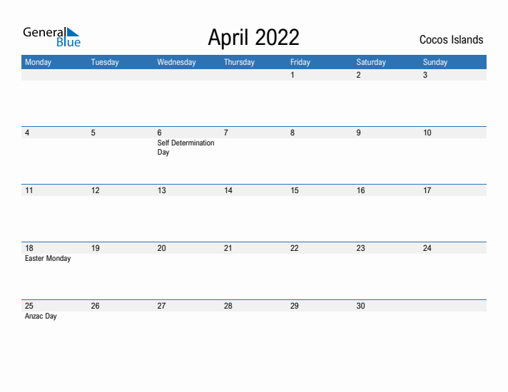 Fillable April 2022 Calendar