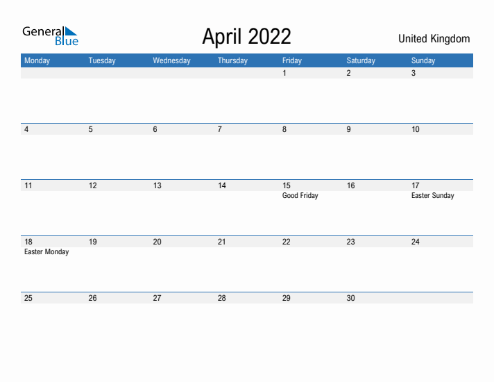 Fillable April 2022 Calendar