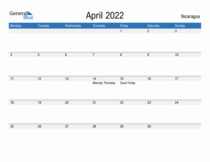 Fillable April 2022 Calendar