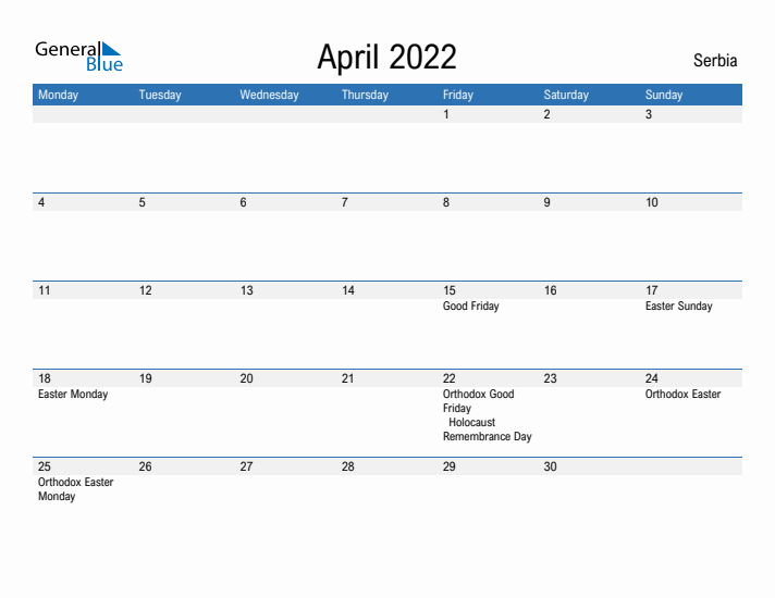 Fillable April 2022 Calendar