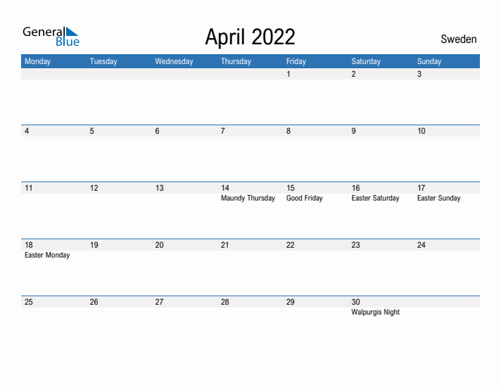 Fillable April 2022 Calendar