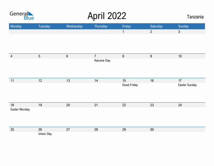 Fillable April 2022 Calendar