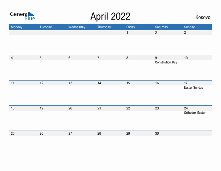 Fillable April 2022 Calendar