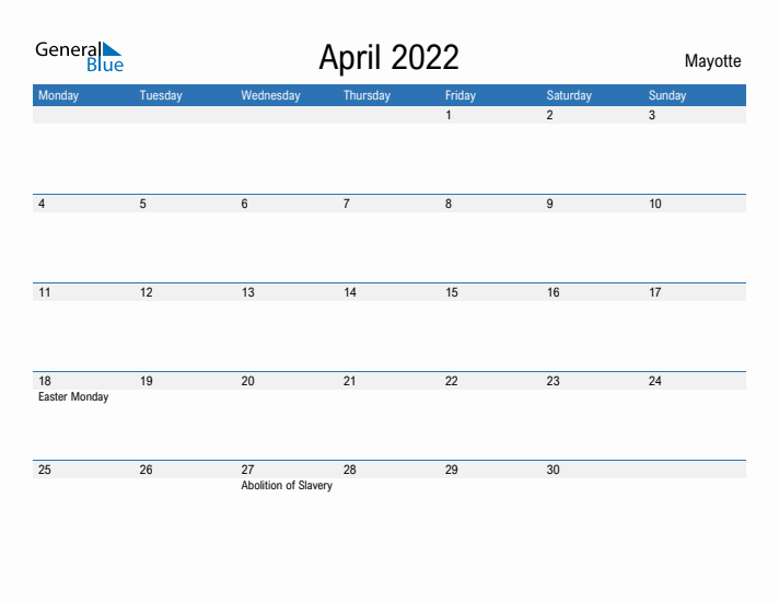 Fillable April 2022 Calendar