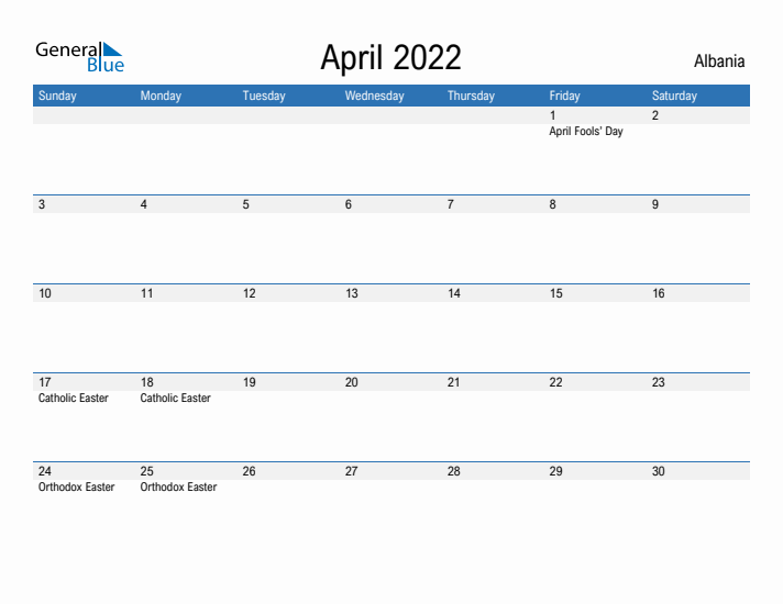 Fillable April 2022 Calendar