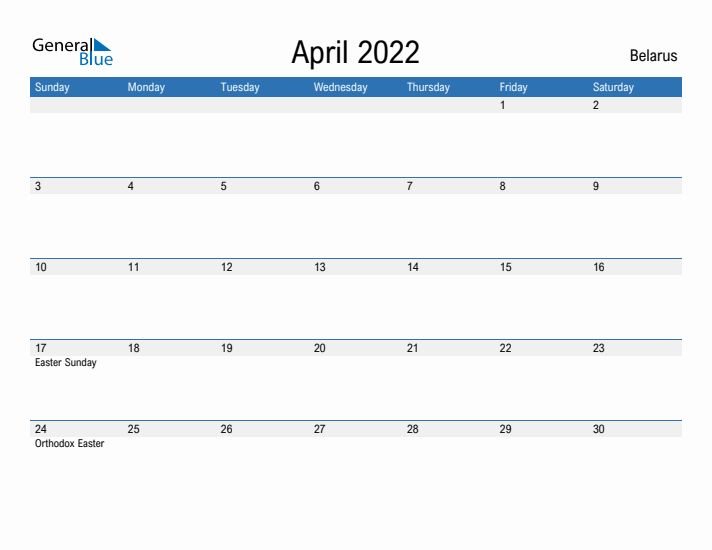 Fillable April 2022 Calendar