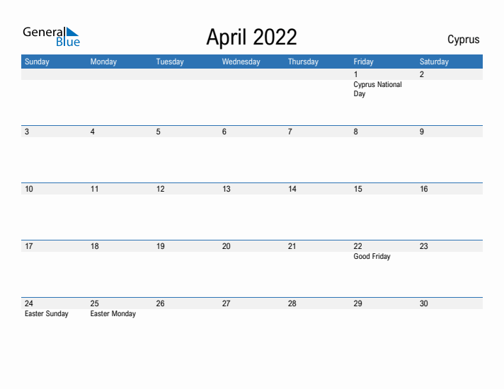 Fillable April 2022 Calendar