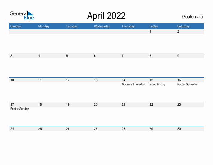 Fillable April 2022 Calendar