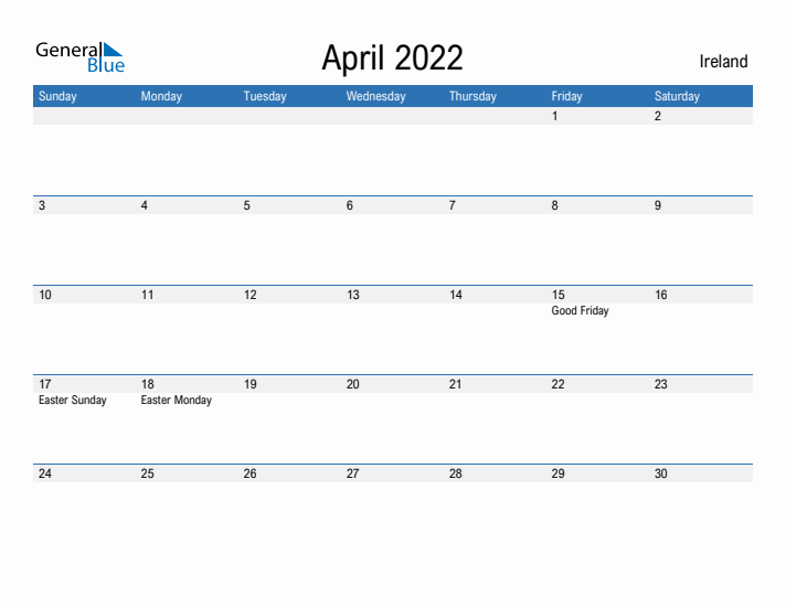 Fillable April 2022 Calendar