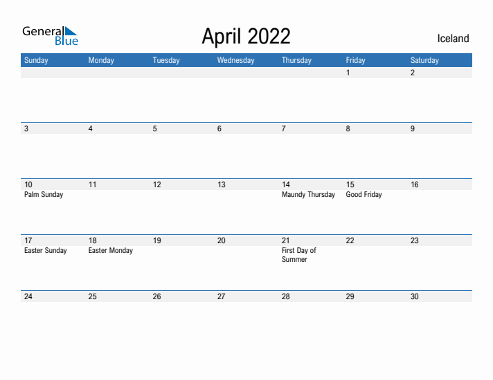 Fillable April 2022 Calendar