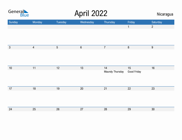 Fillable April 2022 Calendar