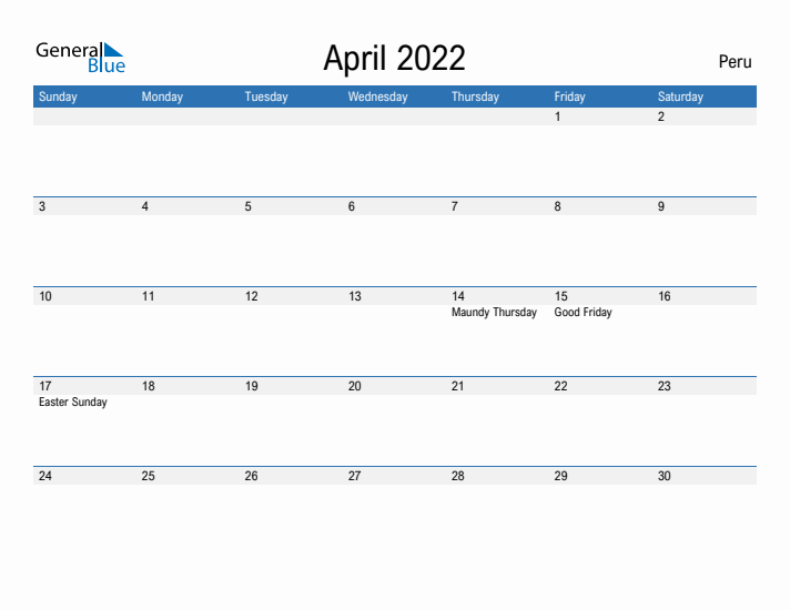 Fillable April 2022 Calendar