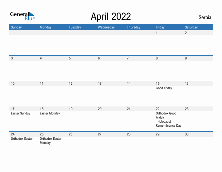 Fillable April 2022 Calendar