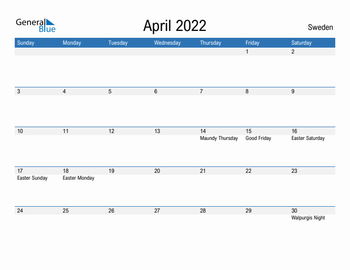 Fillable April 2022 Calendar