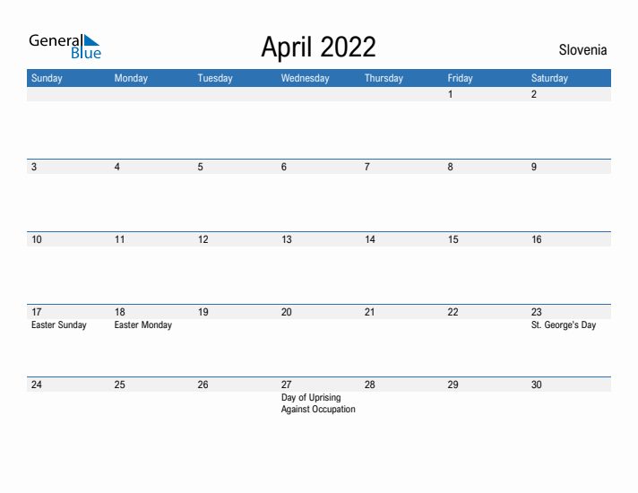 Fillable April 2022 Calendar