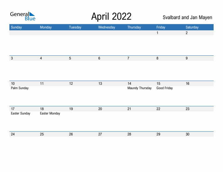 Fillable April 2022 Calendar